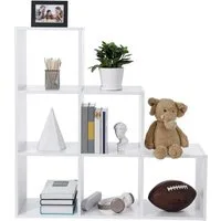VASAGLE Bücherregal, mit 6/10 Fächern, Würfelregal, Stufenregal, 97,5 x 29 x 97,5 cm