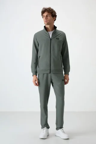 Herren Strickfleece Sweatshirt- und Hosen-Set