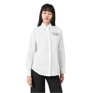 Off White - Hemd für Herren/Damen Unisex, Regulär, Langärmlig (Weiß/Schwarz)
