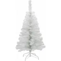 Spetebo Künstlicher Weihnachtsbaum Künstlicher Weihnachtsbaum klein - 90 cm / weiß, Kunstbaum, Kunst Tannenbaum Christbaum inklusive Baumständer