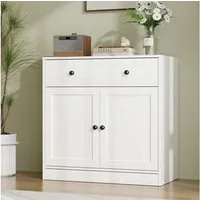 VOWNER Sideboard mit Schubladen & 2 Türen, Küchenschrank mit Arbeitsplatte (1 St), Buffetschrank Aufbewahrungsschrank, 40x80x80 cm