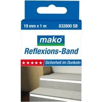 mako Reflektor-Aufkleber Reflexions-Band, für mehr Sicherheit, selbstklebend, 19 mm x 1 m