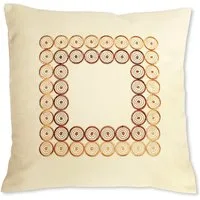 Haus und Deko Kissenbezüge Kissenhülle Retro Leinenoptik bestickt Kissenbezug Deko Kissen 40x40, (1 Stück)