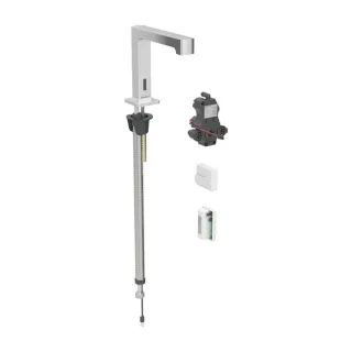 Geberit Brenta Infrarot-Waschtischarmatur 116195211 Standmontage, Generatorbetrieb, UP-Funktionsbox, hochglanz-verchromt, ohne Mischer