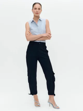 Jane Lushka - Trend pants technical jersey blue - Gr. - XS