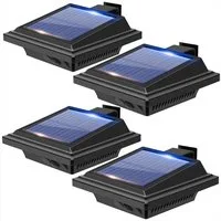 KingLux LED Dachrinnenleuchte 40LEDs Solar dachrinnenleuchten für außen mit Lichtsensor, Lichtsensor, LED fest integriert, Kaltweiss, Warmweiss