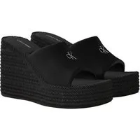 Calvin Klein Keilpantolette Sommerschuh, Urlaubsschuh mit Plateau und Jutebesatz