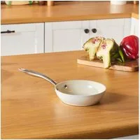 Karaca Bratpfanne Karaca Swiss Crystal Almond Cream Pfanne mit Edelstahlgriff 16 cm