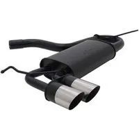 OMAC Auspuff-Flexrohr Novus Sportauspuff für Audi A3 VW Golf 5 VW Golf 6 VW Scirocco 2x76mm, (1-tlg), Leicht austauschbar - Doppelter Ausgang