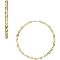 Fossil Paar Creolen Schmuck Geschenk Edelstahl Ohrringe Sutton, mit Glasstein