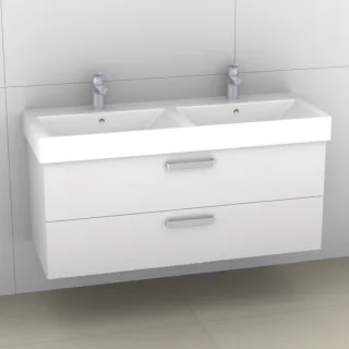 Artiqua 412 Waschtischunterschrank für Strada K0791 Weiß Glanz, 412-WU2L-I21-7050-68 412-WU2L-I21-7050-68