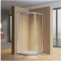 SONNI Runddusche Duschkabine rund,80cm-100cm,Viertelkreis,Eckdusche,Schiebetür,ESG