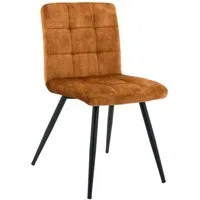 LC Home Esszimmerstuhl LC Home Barnet Esszimmerstuhl Samt Senfgelb 47x58,5x82,5cm