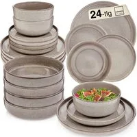 SÄNGER Tafelservice Kairo (24-tlg), 6 Personen, Steingut, Kairo Clay, Handmade, VALUE COLLECTION