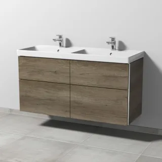 Sanipa 3way Waschtischunterbau zu Villeroy & Boch Avento Waschtisch mit 4 Auszügen, Eiche-Nebraska BR62537