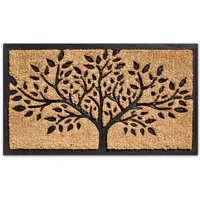 matches21 HOME & HOBBY Fußmatte Kokosmatte Baum 45x75 cm als aussen Sauberlaufmatte, rechteckig, Höhe: 20 mm, Rutschfeste Kokos-Türmatte als Outdoor Schmutzfangmatte