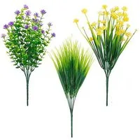Kunstblume Künstliche Blumen Kunstpflanzen Außenbereich Sträucher, FELIXLEO
