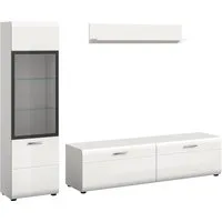 Home affaire Wohnwand FLORENZ, 3-teilige Wohn-Kombination, hochwertige MDF-Front, (Set, 3-St., Set, best. aus: 1 Vitrine, 1 Lowboard, 1 Wandboard), Wohn-Kombination, Wohnzimmer-Möbel, Wohnzimmer,Kombination, Kombi