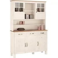 Home affaire Küchenbuffet Alby Breite 125 cm, 2 Glastüren, 2 Schubladen