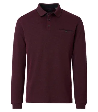 CASAMODA - Polo-Shirt Langarm rot - Gr. - M