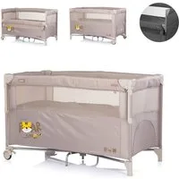 Chipolino Baby-Reisebett Relax, 2 Ebenen, als Beistellbett nutzbar, Seiteneingang, Faltmatratze