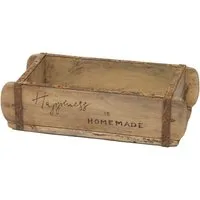 Ib Laursen Holzkiste Laursen Ziegelform "Happyness" Unika alte Backsteinform Holz Box Kiste
