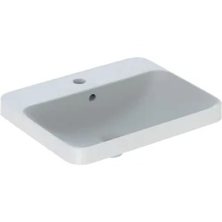 Geberit VariForm Einbauwaschtisch, rechteckig mit Hahnlochbank, 55x45cm, mit Überlauf, 500741012 500741012