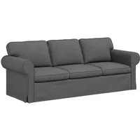 vidaXL Sofa Sofa Dunkelgrau 215 x 82 x 80 cm Stoff, 1 Teile