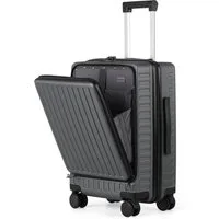 TAN.TOMI Hartschalen-Trolley ABS Handgepäckkoffer Business-Koffer Trolleys mit TSA Schloss, Mit abschließbarer Vortasche, Laptopfach, Leichtgewicht