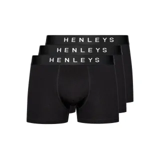 Henleys - "Coalink" Boxershorts für Herren(3er-Pack) (Schwarz)