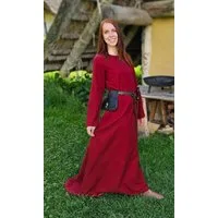 Vehi Mercatus Burgfräulein-Kostüm Klassisches Mittelalter Kleid oder Unterkleid rot "Amalie"