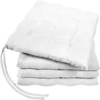 GREEN MARK Textilien Sitzkissen 4er-Set Stuhlkissen 40x40cm, Indoor und Outdoor, weich gefüllt