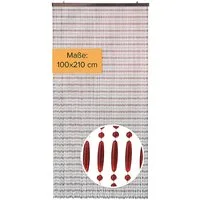 Kobolo Türvorhang Türgardine Raumteiler AMBER Kunststoff braun 80 Stränge 100x210 cm (1 St), Ösen