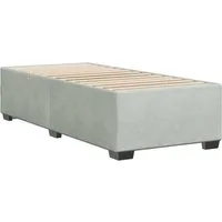 vidaXL Bett Bettgestell ohne Matratze Hellgrau 90x190 cm Samt