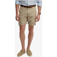Superdry Chinoshorts PREMIUM REGULAR CHINO SHORT aus Baumwollmischung mit Elasthan, Relaxed Fit, unifarben, knielang