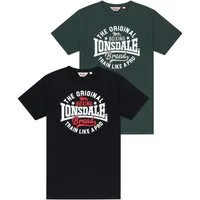 Lonsdale T-Shirt WELLBROW (2-tlg) 2er-Pack, aus Baumwolle, auch in großen Größen