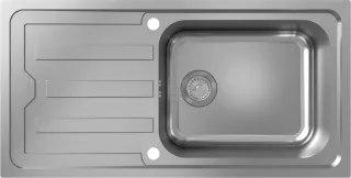 Hansgrohe Einbauspüle S440-F500 100 Abtropffl. automatische Ablaufgarnitur Edelstahl, 43371800 43371800