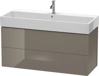 Duravit L-Cube Waschtischunterbau wandhängend Flanell Grau Hochglanz 1184x459x544 mm - LC627908989 LC627908989