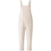 WENOR Latzhose Leinen Jumpsuit mit Taschen, verstellbar, Overall Look, Gr. 34–46 Naturfaser, Träger mit 3-fach Knopfverstellung