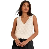 Love & Roses Blusentop Love & Roses Trägertop mit 3D-Pünktchen, Regular (1-tlg)