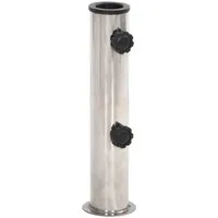 vidaXL Schirmhalter Sonnenschirmständer für Ø38/48 mm Mast Silbern Edelstahl