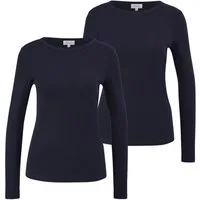 s.Oliver Longsleeve Longsleeve langarm, Rundhals-Ausschnitt, 2er Pack