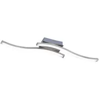 Reality Leuchten LED Deckenleuchte Route, LED fest integriert, Warmweiß, moderne Deckenlampe 2-flammig, LEDs mit 2x 500 Lumen