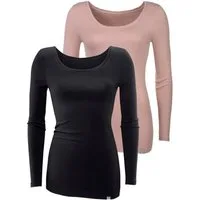 Bench. Langarmshirt aus feiner Rippware (2er-Pack) aus leichter Baumwoll-Qualität