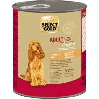 SELECT GOLD Sensitive Nassfutter Adult Huhn mit Reis 6x800 g