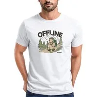 Neverless Print-Shirt Herren T-Shirt Frontprint - Hike Adventure Bear - Baumwollshirt mit Print