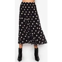 SASSYCLASSY Midirock Langer Chiffon Rock für Damen Maxi Rock mit fließendem Schnitt und Futter aus Viskose Jersey