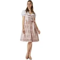 dressforfun Dirndl hochwertiges & elegantes Trachtenkleid Hannah Rosa (Premium Midi-Dirndl, Gr. 48) Ideal für Oktoberfest, Hochzeiten, Vereins- oder Familienfeiern