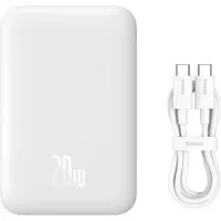 Baseus Magnetic Mini Air 6000mAh 20W Powerbank + USB-C Kabel, Weiß Powerbank