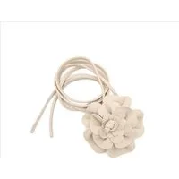 MIRROSI Taillengürtel Blume aus Echtleder zu binden, Einheitsgröße, Made in Italy Einheitsgröße (Geeignet für einen Hüftumfang bis zum ca.150 cm)